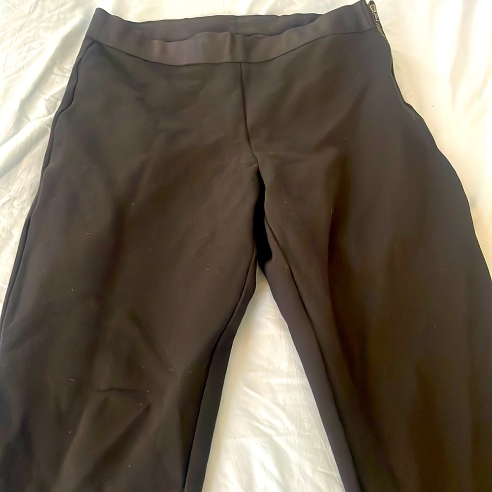 Black side zip riding pants j crew
